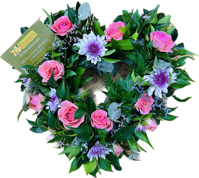 brisbane wreath delivery, heart shaped tributes, floating heart tributes, heart shaped wreaths, brisbane heart wreaths, brisbane heart shaped tributes, special shaped tributes, funeral tributes, rose heart tributes, specific shape wreaths, brendale heart wreaths
