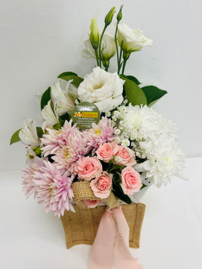 HESSIAN BAGS - Pastel (SOFT COLOURS)  from