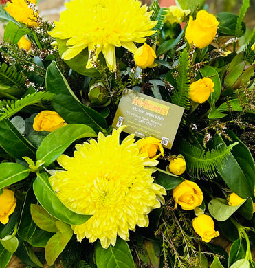 yellow rose funeral casket,yellow funeral casket flowers brisbane, brendale yellow funeral flowers, albany creek yellow funeral casket, bridgeman downs funeral flowers, australian natiave sympathy flowers, coffin flowers delivered, coffin flowers albany creek, bridgman downs coffin flowers delivered, yellow rose casket spray, yellow floral tribut
