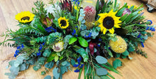 native and sunflower funeral casket, funeral casket flowers brisbane, brendale funeral flowers, albany creek sunflower funeral casket, bridgeman downs funeral flowers, australian natiave sympathy flowers, coffin flowers delivered, coffin flowers albany creek, bridgman downs sunflower coffin flowers delivered