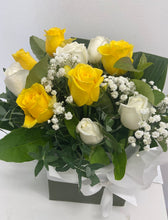 JUST 2 SAY -  BOX OF MULTI COLOURED  ROSES  (NOT RED) from